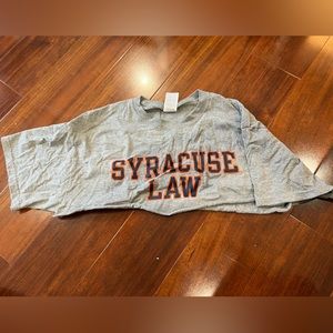 size medium Syracuse law cropped tee